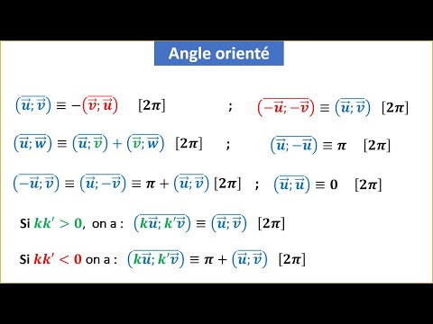 Angle orienté - Calcul trigonométrique - TRONC COMMUN SCIENTIFIQUE ET TECHNOLOGIQUE - PARTIE 4