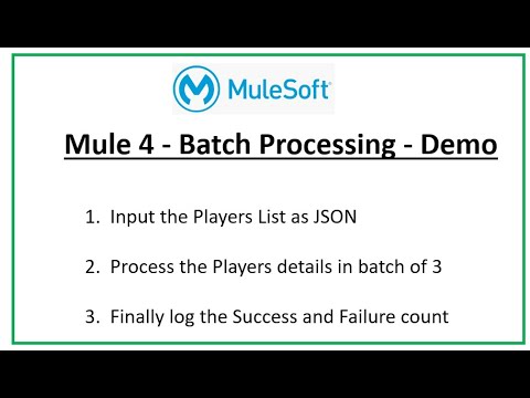 Mule 4 Batch Processing Part 1