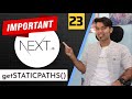 Next JS GetStaticPaths For Rest API Dynamic Route Next JS Tutorial In Hindi 23