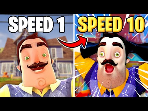 Hello Neighbor BUT IN 10X SPEED! (Big Fail)