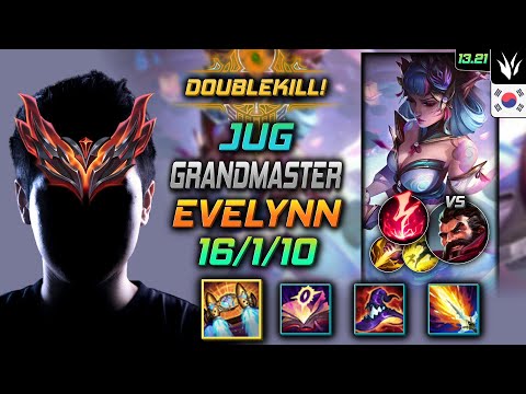 Evelynn Jungle Build Hextech Rocketbelt Electrocute - LOL KR GrandMaster Patch 13.21