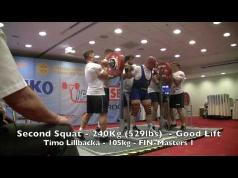 IPF 2016 Masters World Championship M1 93&105 Squats