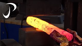 Making a Ball Bearing Damascus Knife with a Twist