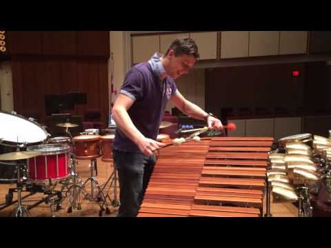 Martin Grubinger warms up in the Concert Hall