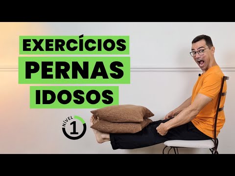 SOLUÇÃO PARA PERNAS FRACAS | Exercícios na cadeira para idosos | Nível 1