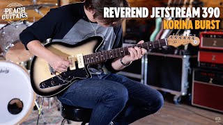 Video thumbnail for No Talking...Just Tones | Reverend Jetstream 390 - Korina Burst by Peach Guitars