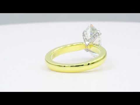 Platinum 18kt Yellow Gold Solitare Ring with 2.01ct Marquis Cut Diamond by Rock N Gold Creations