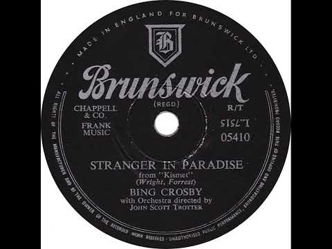 UK New Entry 1955 (51) Bing Crosby - Stranger In Paradise