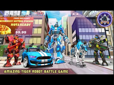 ألعاب سيارات الشرطة الروبوتية أو ألعاب النمر الأبيض - US Police Transform Robot Car White Tiger Game