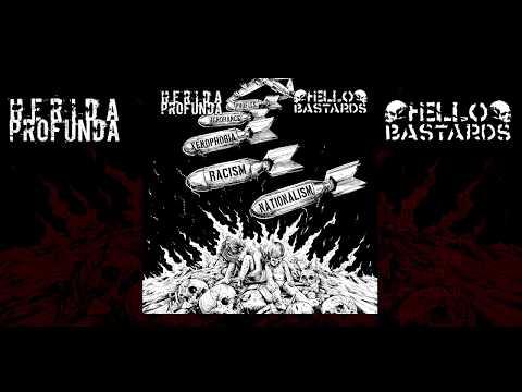 Herida Profunda / Hello Bastards split 7" FULL ALBUM (2017 - Grindcore / Crust Punk / Powerviolence)