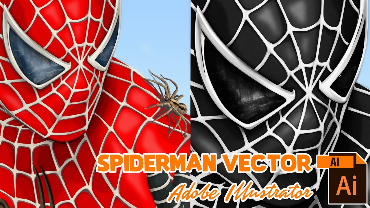 Cartoon Speed Art Spiderman | Vector Vexel Art | Adobe Illustrator