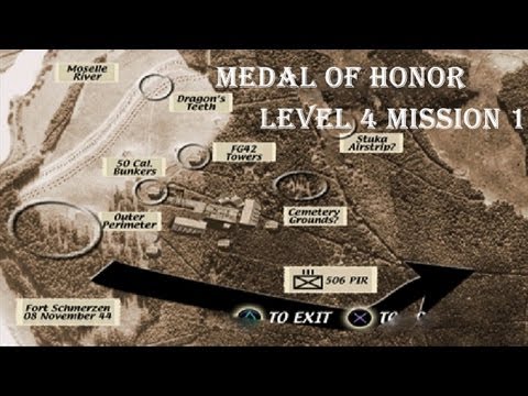 Medal of Honor 1 Mission 4 Level 1 The Siegfried Forest Singleplayer