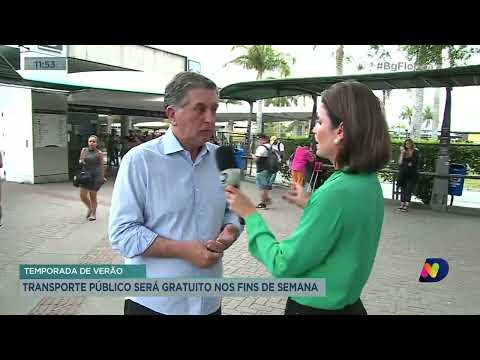 Florianópolis terá transporte gratuito aos sábados e domingos nos meses de dezembro e janeiro