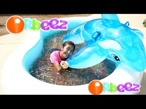 Orbeez Pool and Dolphin Summer Water Fun Play!! B2cutecupcakes Video