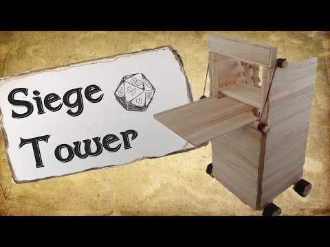 How to Make A Siege Tower for D&D | Working Drawbridge