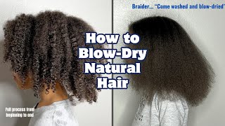 How to Blow Dry Natural Hair [ Start to Finish ]