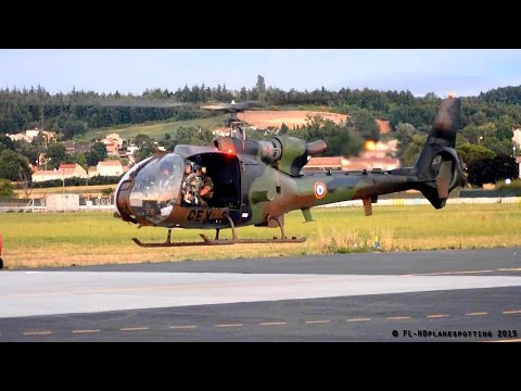 French Army SA342 Gazelle incredible departure at Albi