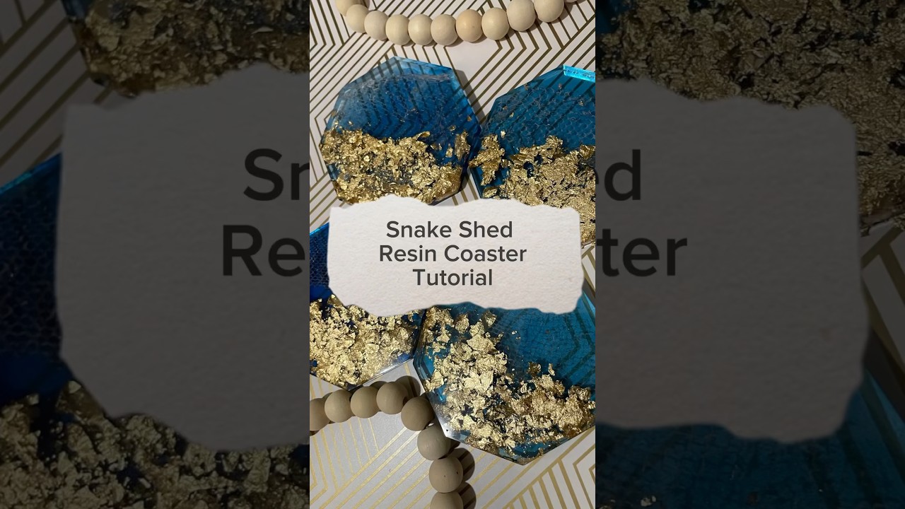 Beautiful snake skin, resin coaster tutorial #Snake #Royzen #ResinArt ￼#Resin #Beautiful #Unique