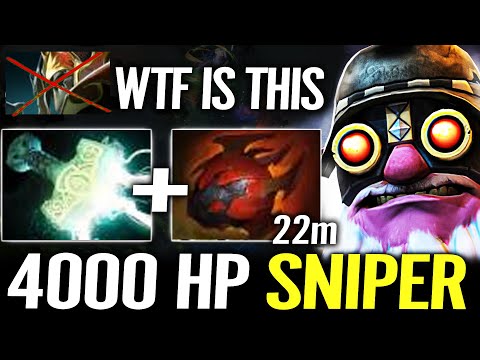 4000 HP Sniper WTF Build - 2nd Item Heart of Tarrasque Dota 2
