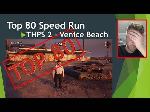 Venice Beach Speedrun 2:40 - Top 80 Global Ranked - 100% Goals Completed - Tony Hawk's 1+2 Remake