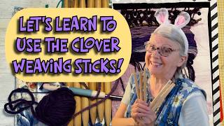 LET'S LEARN TO WEAVE USING THE CLOVER WEAVING STICKS! Project from start to a finished journal page!