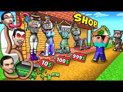 Choose TV Woman to Save in Secret Shop - Minecraft Animation