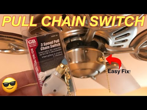 CEILING FAN PULL CHAIN SWITCH REPLACEMENT - How to replace a Pull Chain Switch on Ceiling Fan. Easy!
