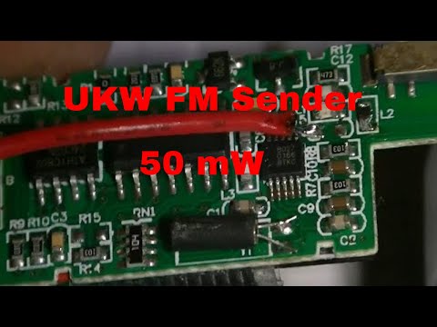 Billiger PLL FM UKW Transmitter mit S9014 Transistor Verstärker Schaltung 50 mW - eflose #1083