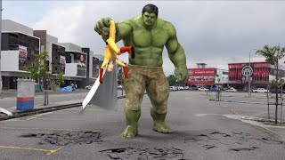 Hulk vs Saitama and Genos in life action