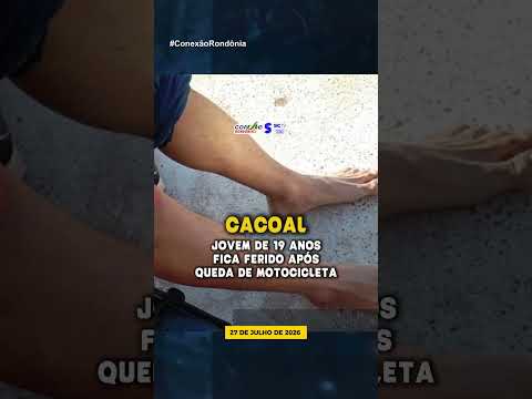 Jovem de 19 anos fica ferido após queda de motocicleta em Cacoal