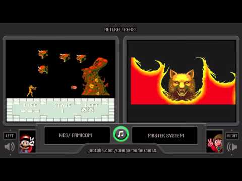 Altered Beast (NES vs Master System) Side by Side Comparison (Juuouki - Famicom)