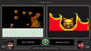 Altered Beast (NES vs Master System) Side by Side Comparison (Juuouki - Famicom)