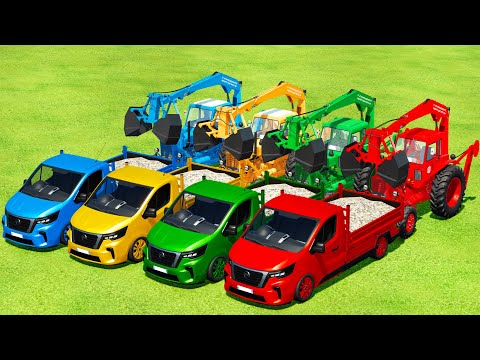 FILL STONES IN NISSAN TRUCKS WITH MTZ TRACTORS & TRANSPORT WITH LOADSTAR TRUCKS - FS22