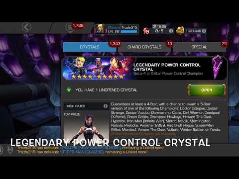 Legendary Power Control Crystal Opening