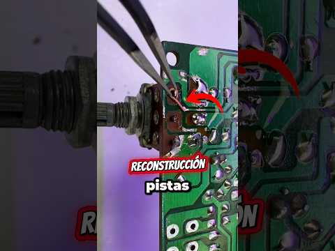 Las pistas diseñadas para un potenciómetro de 6 pines estaban totalmente rotas 😱 #repairs #pcb