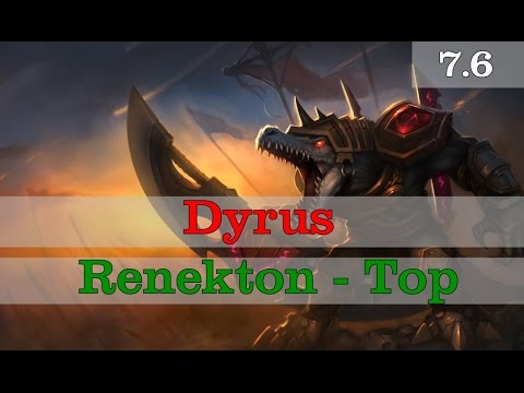 Dyrus - Renekton vs Darius - Top Season 7 Patch 7.6 (Ranked GamePlay)
