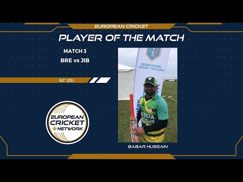 MOM: B.Hussain - BRE vs JIB | Highlights | Italian T20 Championship Weekend Day 2 | Rome 2021