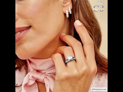 Sterling Silver Moissanite Bridal Set product video