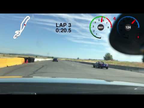 Alfa Romeo Giulia Quadrifolio tracking in Race mode at SCR with Porsche Club