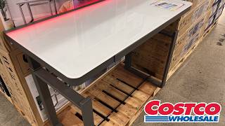 Tresanti Aurora 47” Adjustable Height Desk at Costco | LED Standing Desk with USB-C & Drawer