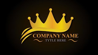 Crown Shape Logo Design Concept Tutorial || Logo Design tutorial
