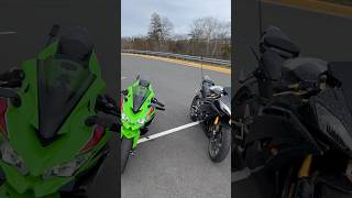 Ninja ZX4RR vs Yamaha R6 rev battle 🔥 who wins?