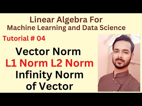 Tutorial 04 Vector Norm in Linear Algebra | L1 Norm L2 Norm Infinity Norm of Vector