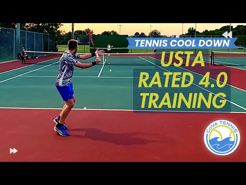 USTA Rated 4.0 Tennis Rally | Court Level View