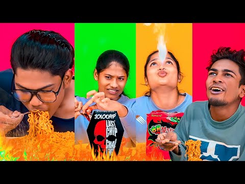 JOLO CHIP + SPICY NOODLES 🔥 Eating Challenge gone wrong