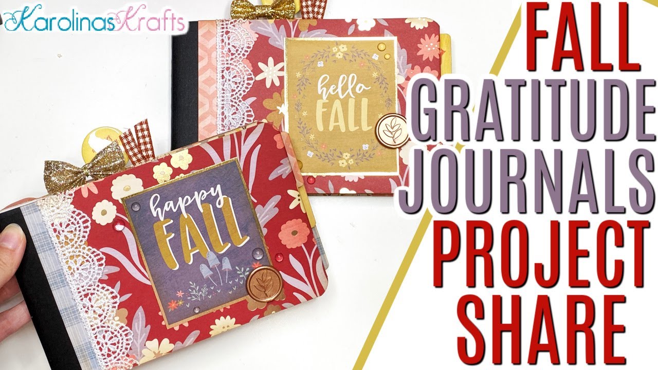 Altered Fall Gratitude Journals Project Share using Fall Forest Paper Pad by DCWV