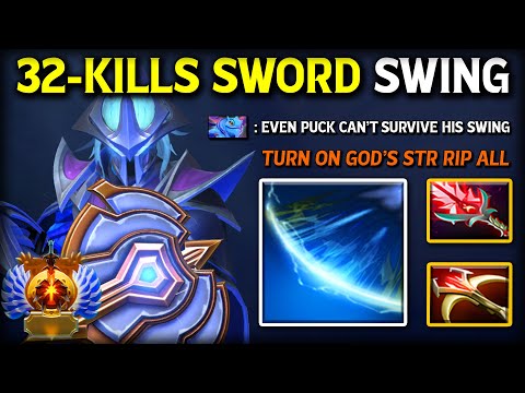 EPIC 32-KILLS SWORD SWING Carry Sven | Daedalus + Bloodthorn Build | CRIT Every Hit 7.39e Dota 2