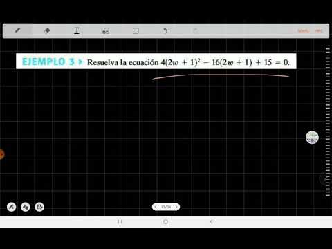 Ecuaciones con forma cuadrática y cambio de variable - Ejemplo 3