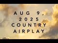 Billboard Top 60 Country Airplay Aug 9 2025