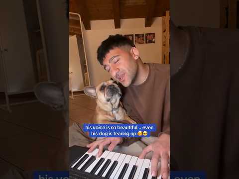his voice is so beautiful .. even his dog is tearing up 🥰🥹